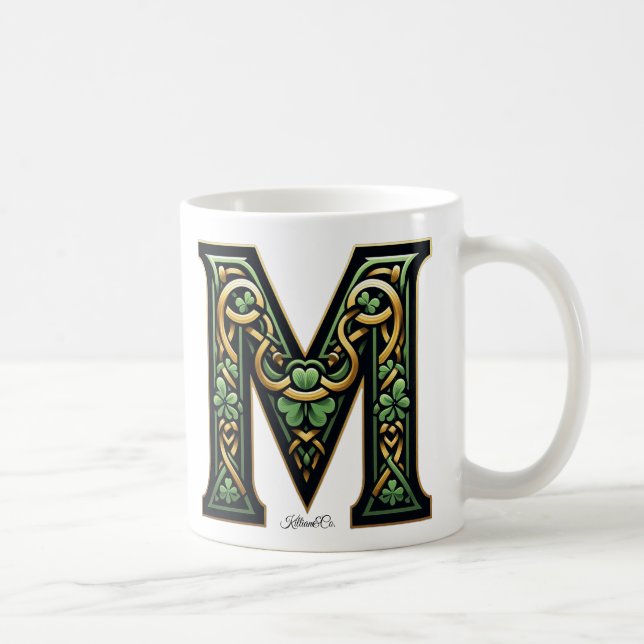 Taza De Café Irish M Monogram Coffee Mug (Derecha)