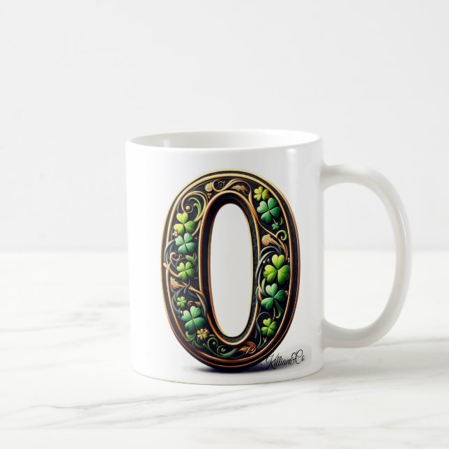 Taza De Café irish O Monogram Coffee Mug (Derecha)