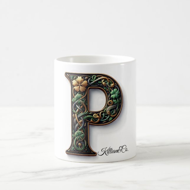 Taza De Café Irish P Monogram Coffee Mug (Centro)
