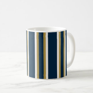 Taza De Café Irish Polo stripes Blue and Gold 