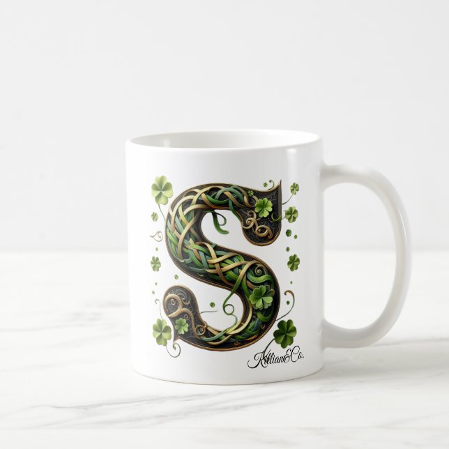 Taza De Café Irish S Monogram Coffee Mug (Derecha)