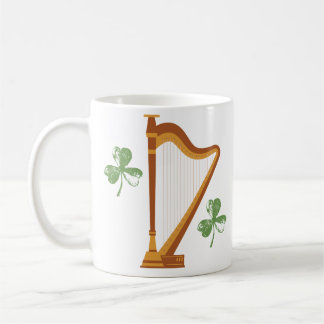 Taza De Café Irish Shamrock Harp Mug