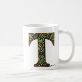 Taza De Café Irish T Monogram Coffee Mug