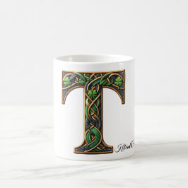 Taza De Café Irish T Monogram Coffee Mug