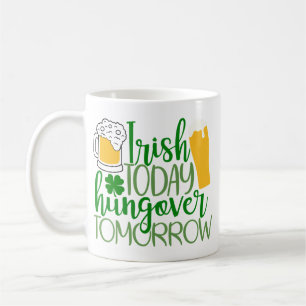 Taza De Café Irish Today, Hungover Mañana Camiseta Infantil