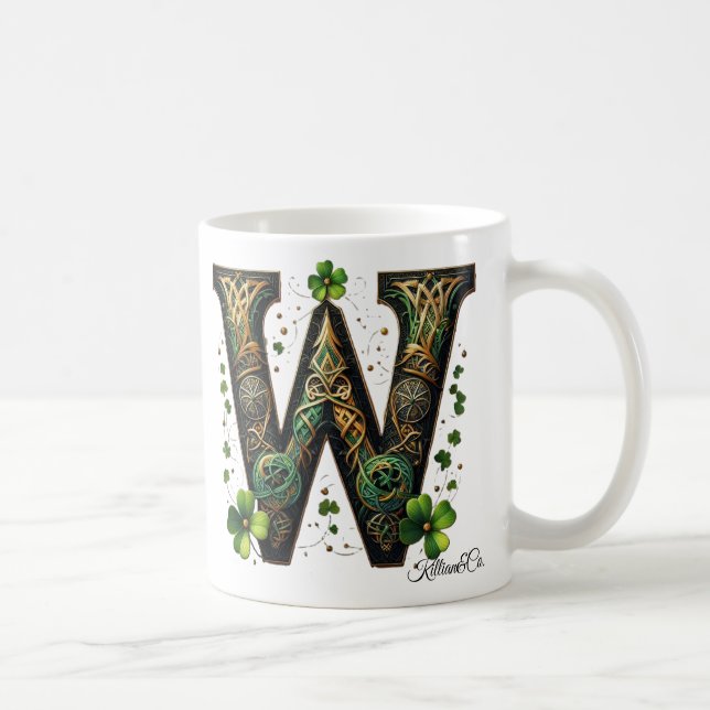 Taza De Café Irish W Monogram Coffee Mug (Derecha)
