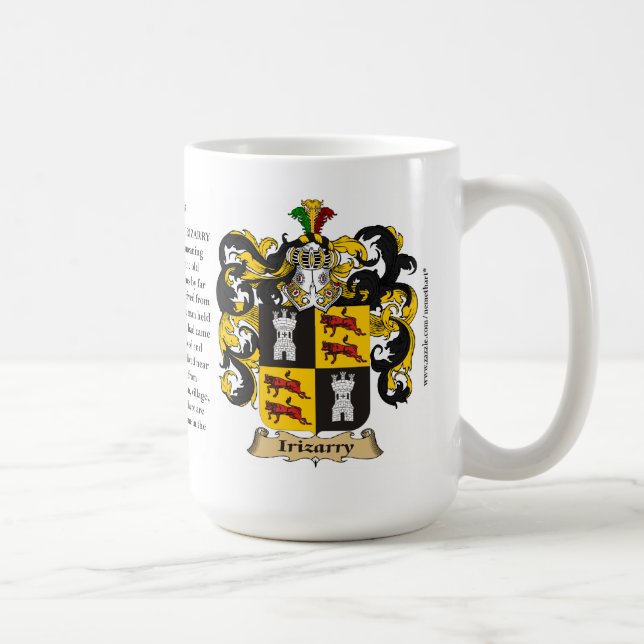 Taza De Café Irizarry, el origen, el significado y el escudo (Derecha)