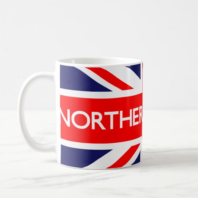 Taza De Café Irlanda del Norte con bandera británica (Izquierda)