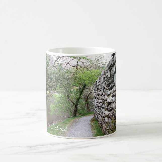 Taza De Café Irlanda, Iglesia, Muro de Piedra, Lago, Fotografía (Centro)