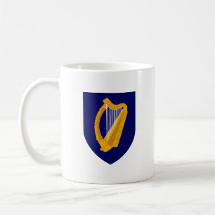 Taza De Café Irlanda país escudo armas símbolo emblema lira