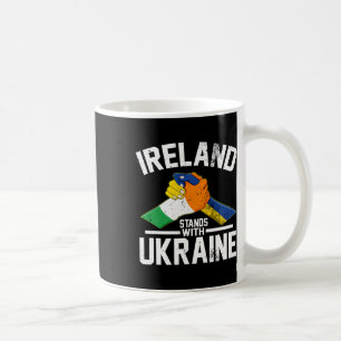 Taza De Café Irlanda se pone del lado de Ucrania Bandera irland