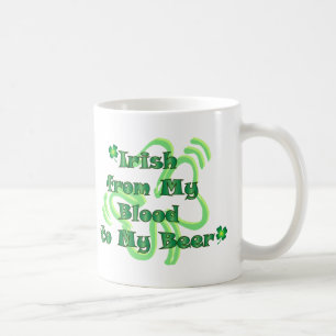Taza De Café Irlandés de la sangre a la cerveza