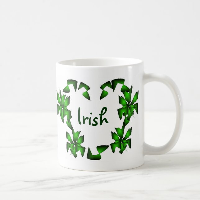 Taza De Café Irlandés Heart Mug - Personalizable (Derecha)