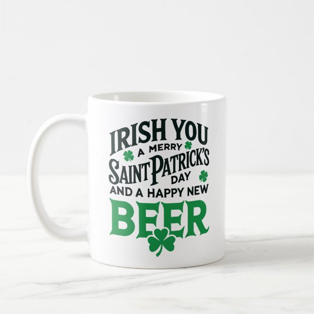 Taza De Café Irlandés, moras, el día de San Patricio, nueva cer (Izquierda)