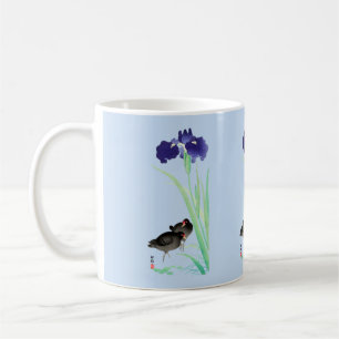Taza De Café Irlandeses azules y morinas por Ohara Koson