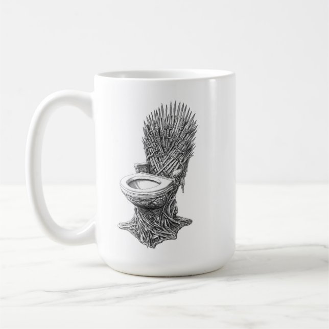 Taza De Café Iron Throne Toilet – Funny Game of Thrones (Izquierda)