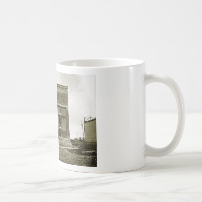 TAZA DE CAFÉ IRVING KANSAS POST OFFICE FOTO MARSHALL COUNTY KS (Derecha)