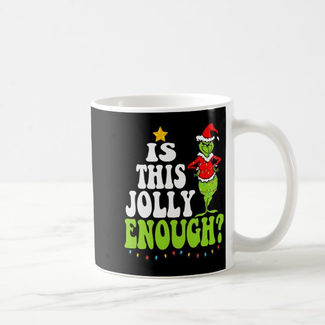 Taza De Café Is This Jolly Enough Merry Christmas Tree Lights F (Derecha)