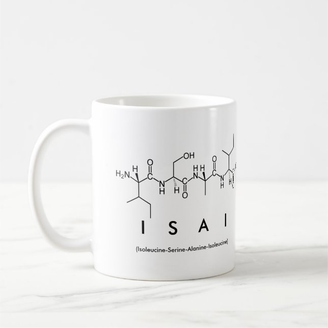 Taza De Café Isai peptide name mug (Izquierda)