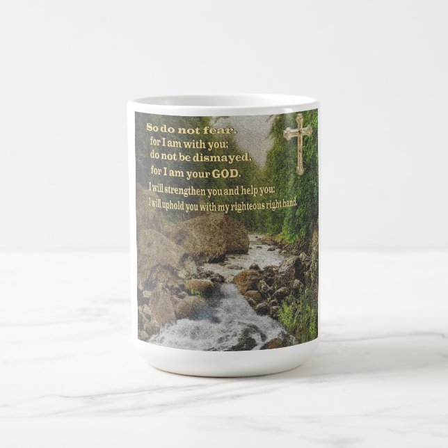 Taza De Café Isaiah 40:10 Mug cristiana (Centro)