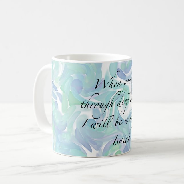 Taza De Café Isaiah 43:2 Cuando vayas... café Mug (Anverso izquierdo)