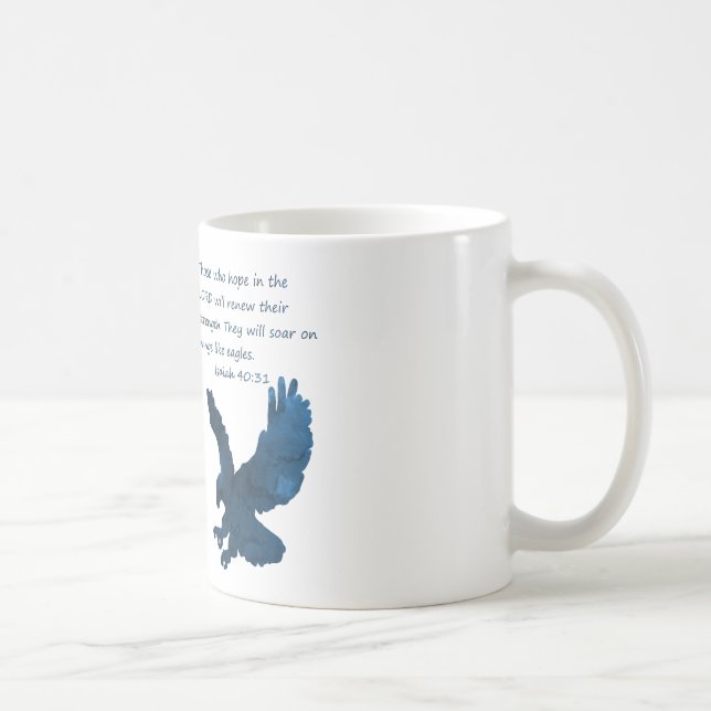 Taza De Café Isaías 40 31 Biblia Verse Eagle (Derecha)