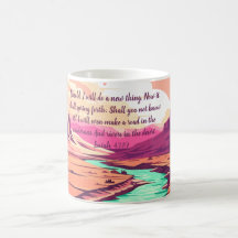 Taza de café Isaías 43:19 Río Desierto