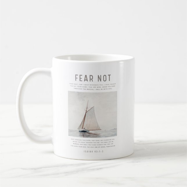 Taza De Café Isaías 43: 1-3 No Temas (Izquierda)