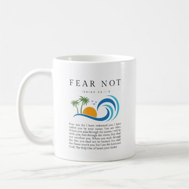 Taza De Café Isaías 43:1-3 No Temas (Izquierda)