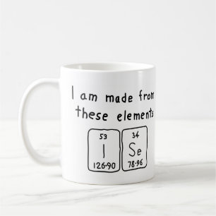 Taza De Café Ise periódica table name mug