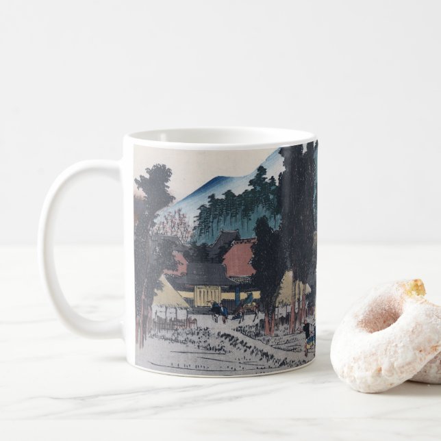 Taza De Café Ishiyakushi del japonés Ukiyo-e de Hiroshige (Con donut)