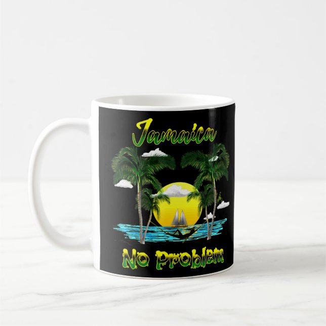 Taza De Café Isla Caribe de Jamaica Beach No hay problema (Izquierda)