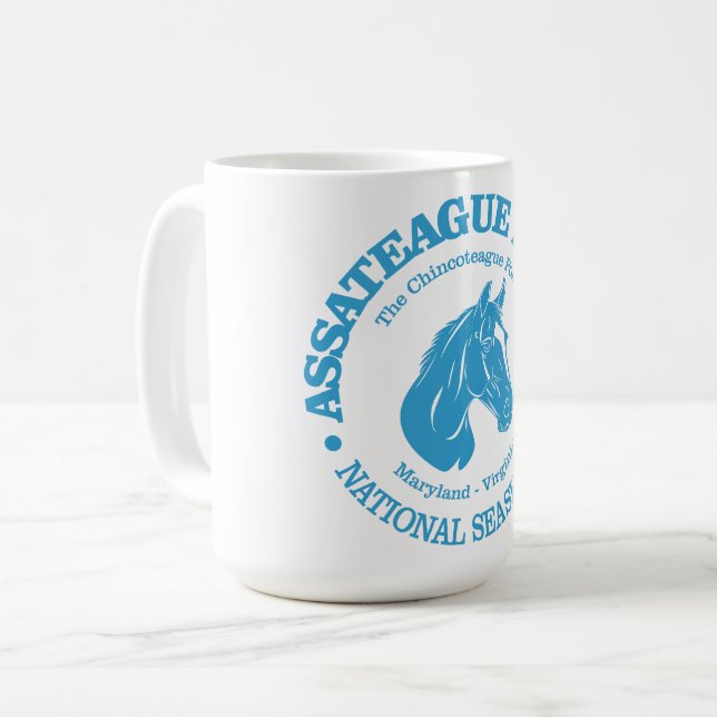 Taza De Café Isla de Assateague (pony) (Anverso izquierdo)