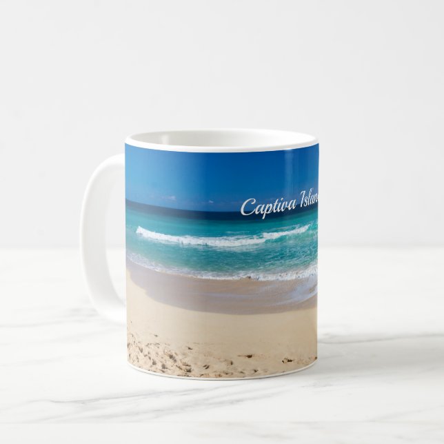 Taza De Café Isla de Captiva, Florida, fotografía panorámica, (Anverso izquierdo)