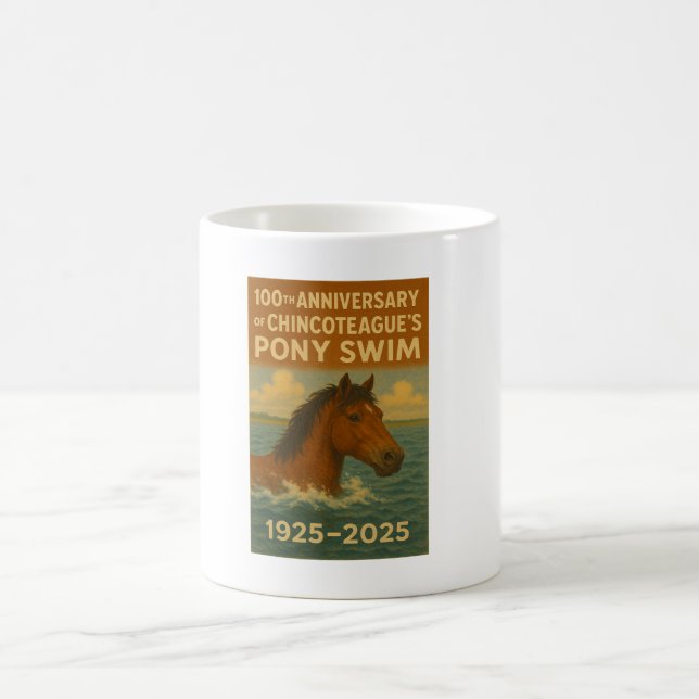 Taza De Café Isla de Chincoteague 100 Aniversario de la Mugre d (Centro)