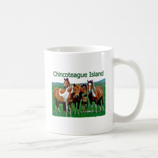 Taza De Café Isla de Chincoteague (potros) (Derecha)