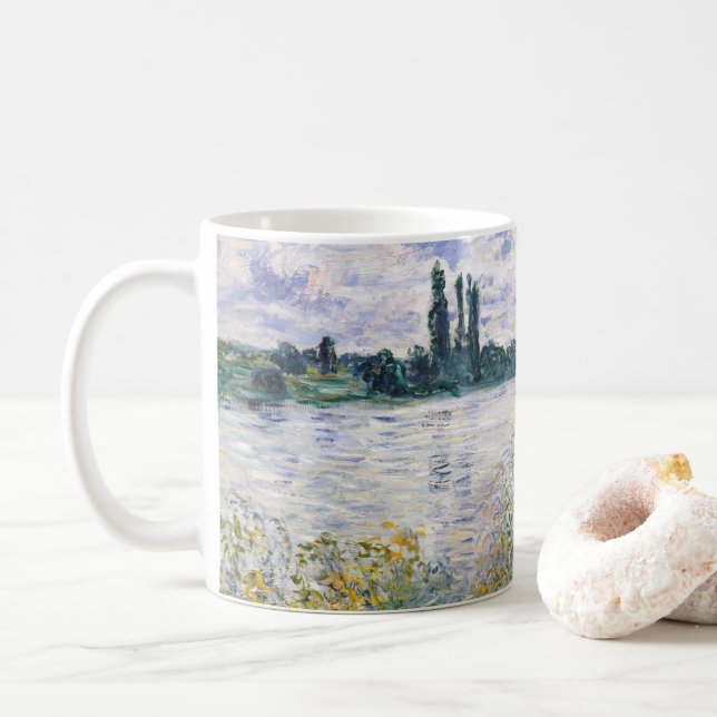 Taza De Café Isla de flores cerca de Vétheuil, Claude Monet (Con donut)