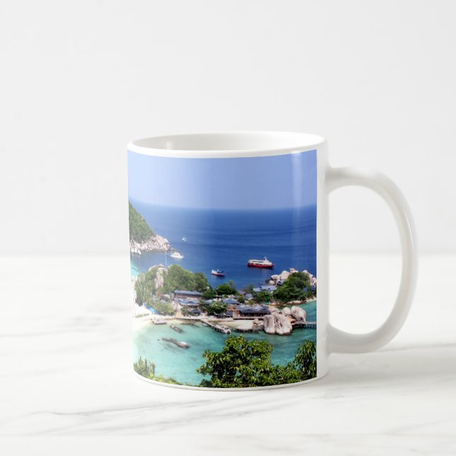 Taza De Café Isla de Ko Nang Yuan en Tailandia (Derecha)