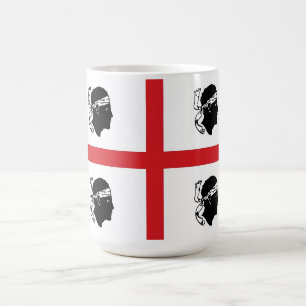 Taza De Café isla de la región de Italia de la bandera de