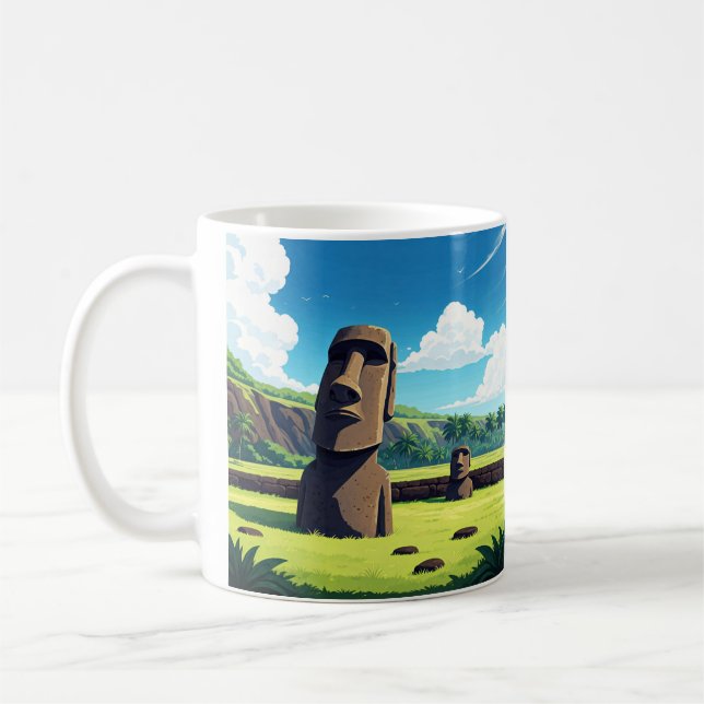 Taza De Café Isla de Pascua Chile Moai Viajes (Izquierda)
