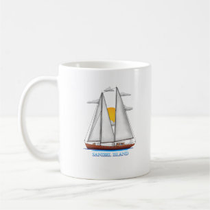 Taza De Café Isla de Sanibel Náutico Costero Vela Marinero