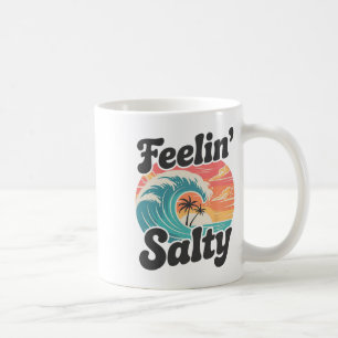 Taza De Café Isla de vacaciones sintiendo salado surf retro pal