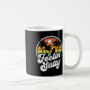 Taza De Café Isla de vacaciones sintiendo salado Surfing Palm R