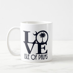 Taza De Café Isla del AMOR de las palmas 11oz