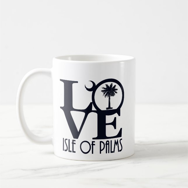 Taza De Café Isla del AMOR de las palmas 11oz (Izquierda)