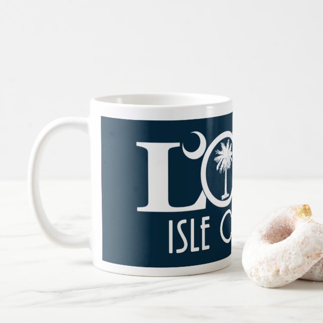Taza De Café Isla del AMOR de palmas (Con donut)