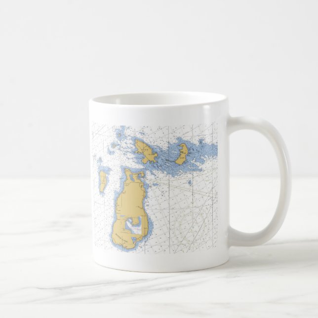 Taza De Café Isla del castor, carta náutica del MI (Derecha)