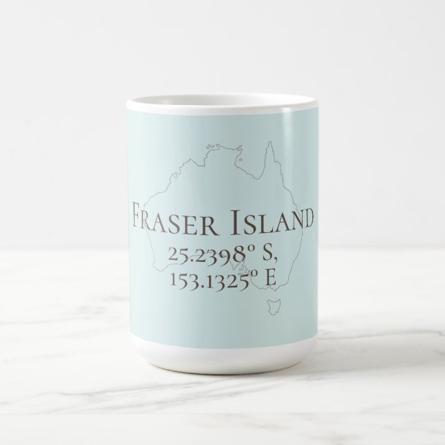 Taza De Café Isla Fraser Australia Latitud y longitud (Centro)