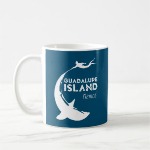Taza De Café Isla Guadalupe México Buceo Scuba Con Tiburones
