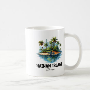 Taza De Café Isla Hainan China Surfing Viajes, Asia Turista V